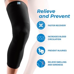 Compression Sleeve Leg Full Length Sports Running Basketball Burgundy XL 1 PCS