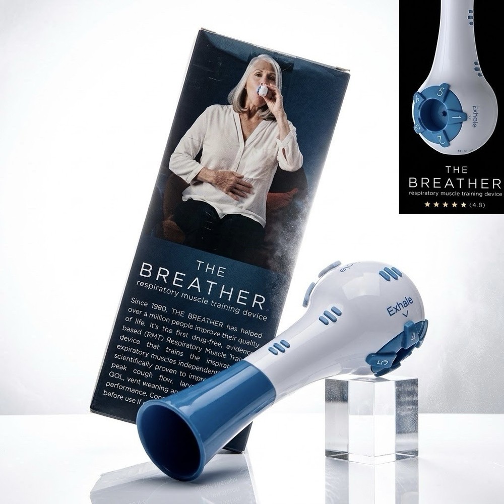 THE BREATHER Respiratory Muscle Training Device New Open Box Complete
