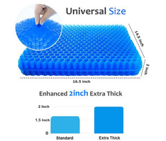 Gel Seat Cushion for Long Sitting Extra Thick Gel Cushion for Wheelchair So…..