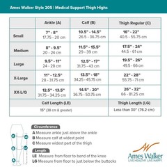 AW Style 205 Thigh Highs w/Sili Dot Band – 20-30 mmHg (Beige) Small