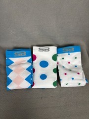 SB Sox Compression Socks 15-20mmHg S/M Graduated Technology 3 Pairs Multi NWT’s