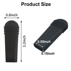 MEETOOT 1 Pair Replacement Wheelchair Brake Handle Covers Grips Black