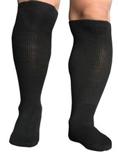 SYOLLAVE Extra Width Diabetic Socks for 2 Pair (Pack of 1), Black (2 Pairs)