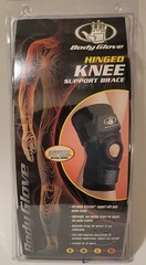 NWB Body Glove Cross Strap Knee Support Black Airprene Breatable Neoprene XL