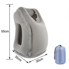 Inflatable Travel Pillow Headrest Neck Chin Support Air Cushion for Airplane Car