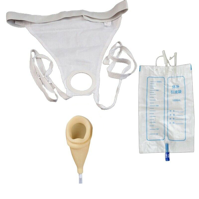 Portable Wearable Urinal Urine Bag Collector Incontinent Aid 1000ml Fit Female
