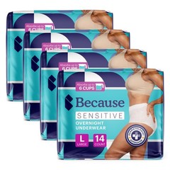 Because Adult Incontinence Underwear for Sensitive Skin Women Premium Overn…