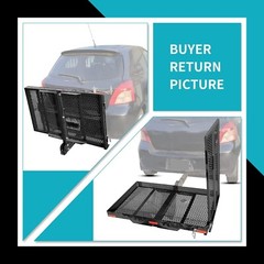 500lbs Wheelchair Hitch Carrier Mobility Electric Scooter Loading Ramp For caR