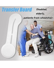 Wheelchair Transfer Board with 360° Rotating Seat, 400lb, 40.5″x12.5 W/ Bag