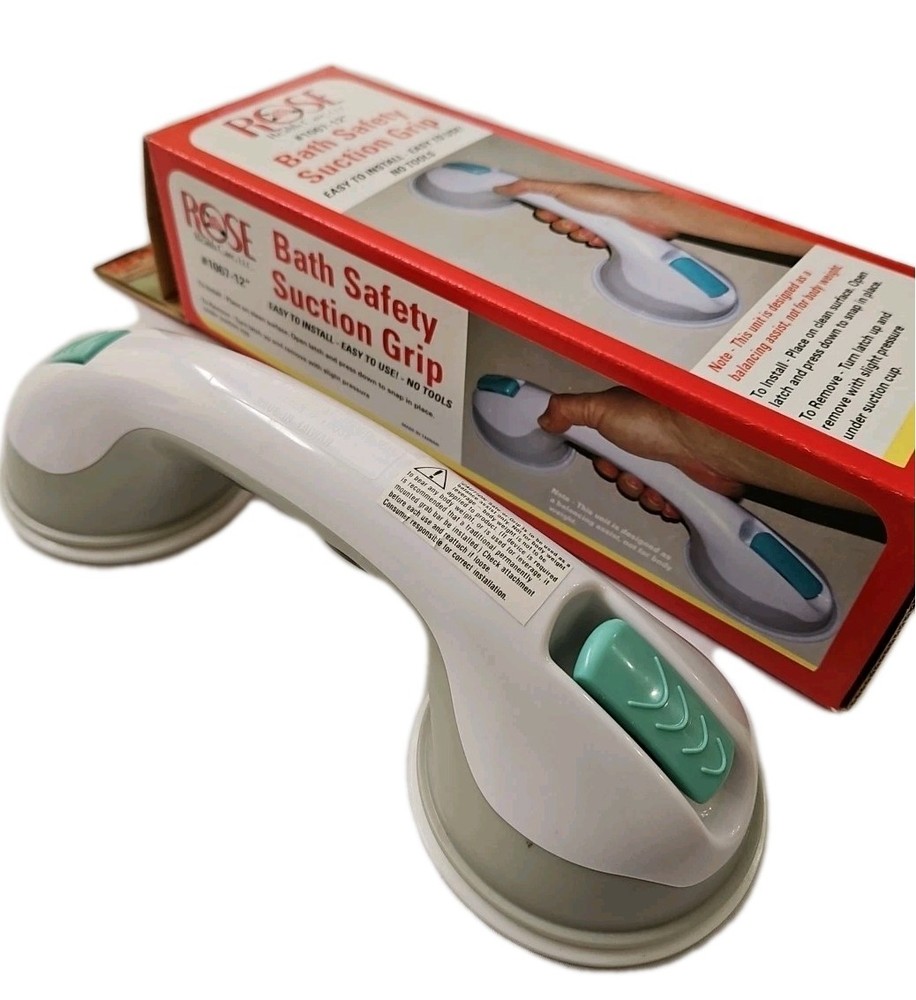 Rose Health Care 12” Bath Safety Suction Handle No tools installation Open Box