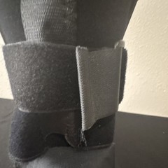 TOC Adjustable Black Ankle Foot Walker Boot Brace w/ Rocker Sole, Size 1-2 kids