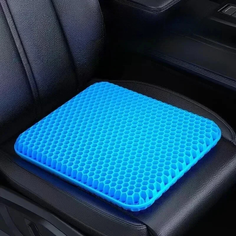 Double Thick Gel Seat Cushion with Non-Slip Cover / Breathable Comfort 2.5 CM