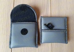 Leather Hearing Aids Soft Case ,Vinyl Carrying Storage Pouch for all hearing aid