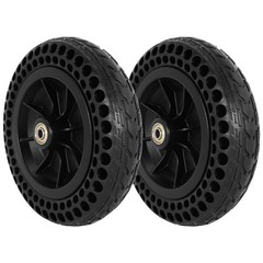 8″x 1.8″ Electric Wheelchair Front Casters – 8 Inch 8 X 1.8, Black, Gray