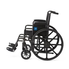 Medline Guardian K1 Wheelchair W/Swing Back Footrest & Desk Arms Lengt 18in Seat
