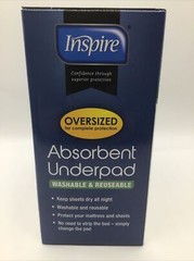 Inspire Waterproof Protector Absorbent Underpad Washable&Reuseable (36″ x 72″)