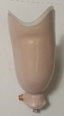 Left Below Knee BK Prosthetic Socket w/ 3R80 Connector Expulsion Valve & Liner