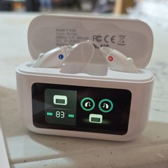 WASOCA F-Aid4 Rechargeable BTE Hearing Aid Set White w/Charging Case CE