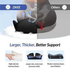 ZIKEE Thickened Seat Cushion, Ergonomic Memory Foam Hemorrhoid Pillow for Hip…