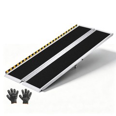 Uimoso Portable 6FT Aluminum Folding Ramp w/Non-Slip Surface for Accessibility