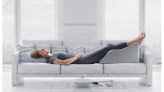 Lounge Doctor Leg Rest w/ Cooling Gel Memory Foam LARGE Heather Gray 18” LD NEW