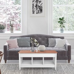 Costway Lift Top Coffee Table Hidden Storage 3 Open Shelves Rectangular