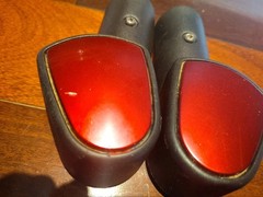 FRONT CASTER CAP COVERS SHROUDS RED PLASTIC JAZZY SELECT 6 POWER WHEELCHAIR PART