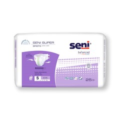 Seni Super Incontinence Brief S Breathable S-SM25-BS1 Heavy 25 Ct