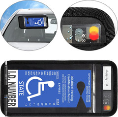 Handicap Placard Holder for Auto, 1 PCS Black Visor Placard Holder, Handicap