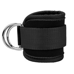 Gym Ankle Straps with Double D-ring, Adjustable Neoprene Padded Cuffs for Leg Tr