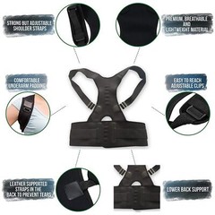 Men Women Magnetic Posture Corrector Adjustable Back Support Brace Belt