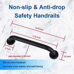 Stainless Steel 12“ Grab Bar Handrail for Elderly Safety Indoor Outdoor Use