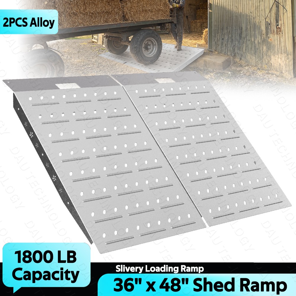 36″x48″ Shed Ramps 2PCS Ramps 1800LB Alloy Loading Dock Ramp for Garages, Barns