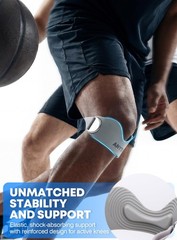 Silicone Patellar Tendon Support Strap 2 Pack, Knee Brace for Women & Men, Re…