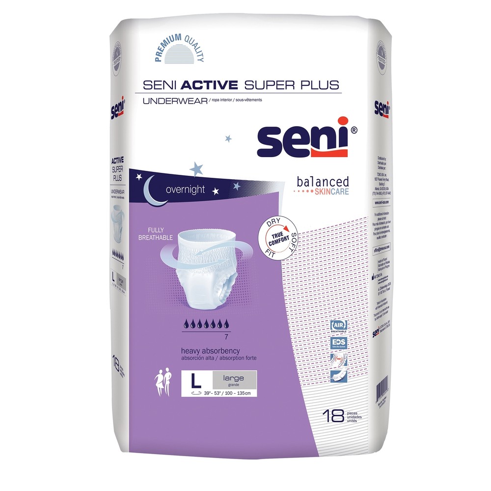 Seni Disposable Underwear Large Heavy 18 Ct