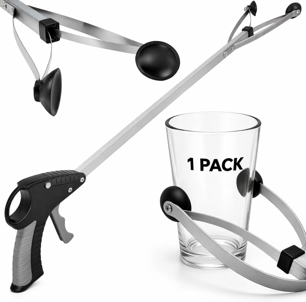 Vive Suction Cup Grabber Reacher 32″ – Elderly Grab It Reaching Pickup Tool Heav