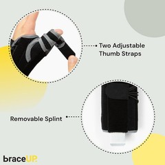 BraceUP Quick Wrap Wrist and Thumb Brace – LEFT HAND