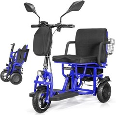 700W 3-Wheel Foldable Senior Mobility Scooter 20Miles 15mph W/O Airplane Battery