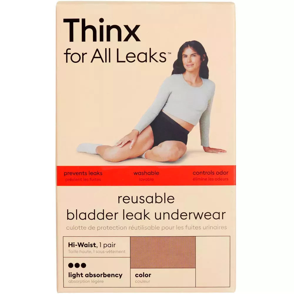 Thinx for All Leaks Hi Waist Incontinence Underwear in Desert Rose – Medium