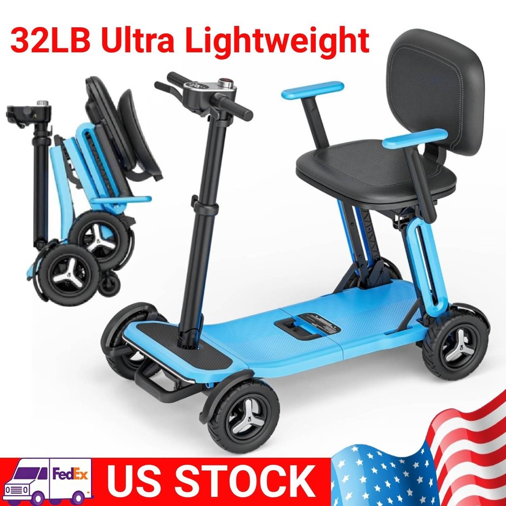 PAISEEC Mobility Scooter for Seniors 32LB Ultra Lightweight Airline Approved USA