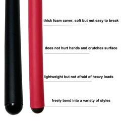 BTREEFLO Cane Holder – 4 Pcs Table & Wheelchair Accessories, red-black