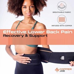 Adjustable Back Brace Lumbar Support Lower Back Pain Sciatica Belt Copper Joe