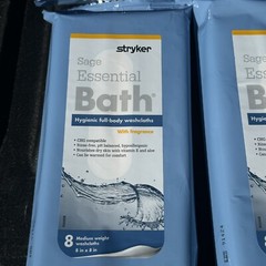 Lot Of 4 Pkg Stryker Sage Comfort Bath Cleansing Washcloths New Sealed