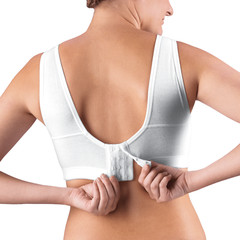 Yesmina-Z Front Zippered Cotton sports bra/Design Veroniqu Surgical Garment 457Z