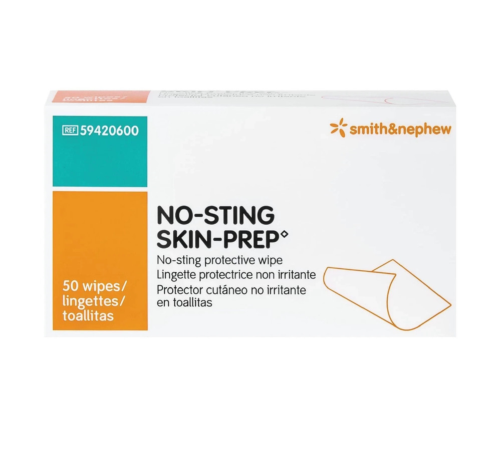 1 Smith+Nephew NO-STING SKIN-PREP Wipes, (Pack of 50) Exp 03-04/2027