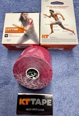 KT Tape Original Precut Athletic Tape for Pain Relief 20 Strips 10 in Pink 3 PK