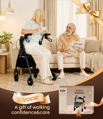 Z63 Rollator with Adjustable Resistance – Speed Control Walker Black