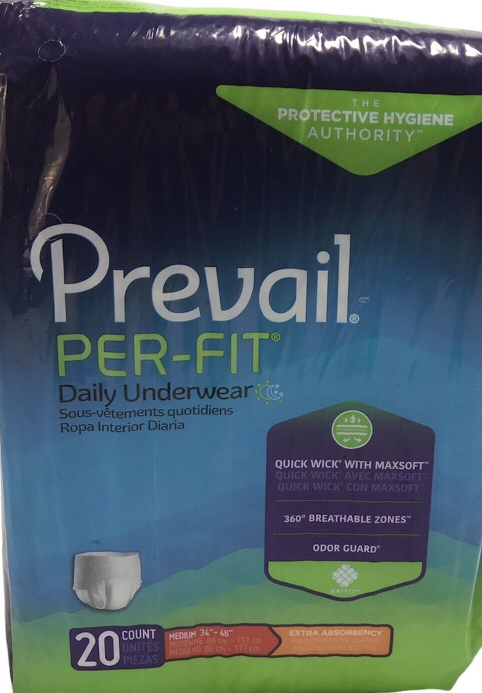 Prevail Per-Fit Adult Medium Incontinence Pull-Up Diapers, 20 Count