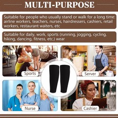 Calf Sleeves Leg Support Compression Socks for Runners Shin Splint Varicose Vein