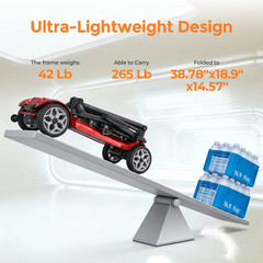ENGWE 270W Folding Mobility Scooters for Adults Seniors with Removable 24V 16AH